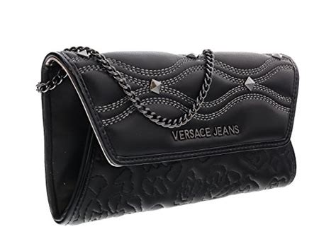 versace ee3vobpk3 e899 black wallet on a chain|Versace card case.